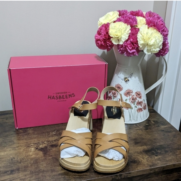 NWOT Swedish Hasbeens, Elsie, Natural, Size 7.5 - Picture 2 of 11